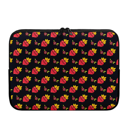 Sacred Heart Pattern Print Laptop Sleeve