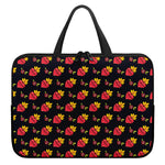 Sacred Heart Pattern Print Laptop Sleeve With Handle