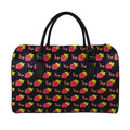 Sacred Heart Pattern Print Leather Duffel Bag
