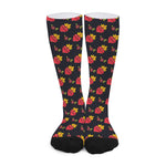 Sacred Heart Pattern Print Long Socks