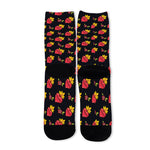 Sacred Heart Pattern Print Long Socks