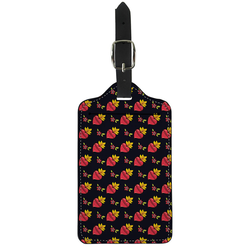Sacred Heart Pattern Print Luggage Tag