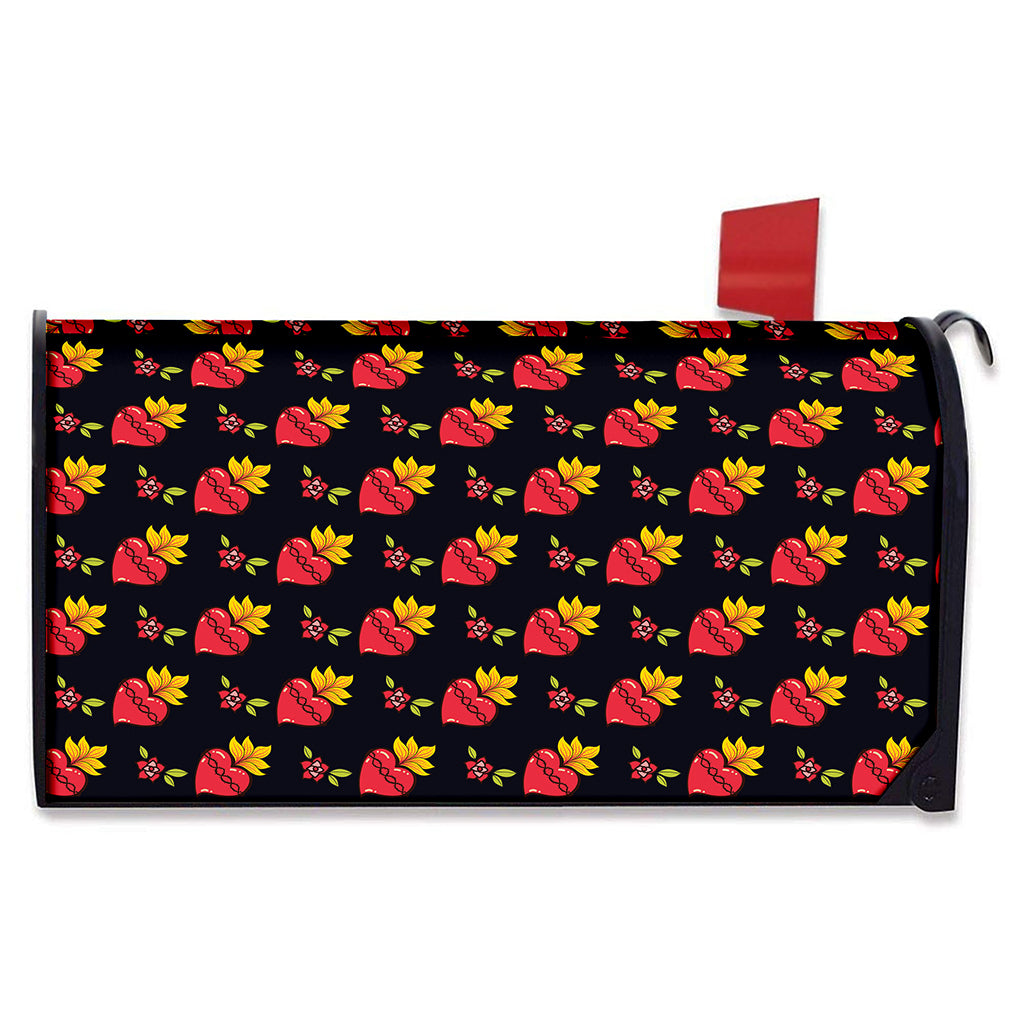 Sacred Heart Pattern Print Mailbox Cover