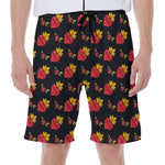 Sacred Heart Pattern Print Men's Beach Shorts