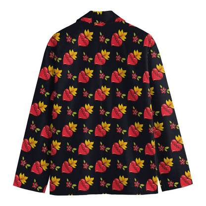 Sacred Heart Pattern Print Men's Blazer
