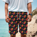 Sacred Heart Pattern Print Men's Cargo Shorts