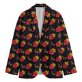 Sacred Heart Pattern Print Men's Cotton Blazer