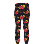 Sacred Heart Pattern Print Men's leggings