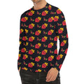 Sacred Heart Pattern Print Men's Long Sleeve Rash Guard