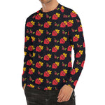 Sacred Heart Pattern Print Men's Long Sleeve Rash Guard