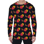 Sacred Heart Pattern Print Men's Long Sleeve T-Shirt
