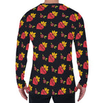 Sacred Heart Pattern Print Men's Long Sleeve T-Shirt