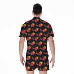 Sacred Heart Pattern Print Men's Rompers