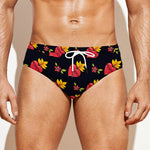 Sacred Heart Pattern Print Men's Swim Briefs