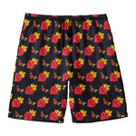 Sacred Heart Pattern Print Men's Swim Trunks