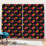 Sacred Heart Pattern Print Pencil Pleat Curtains