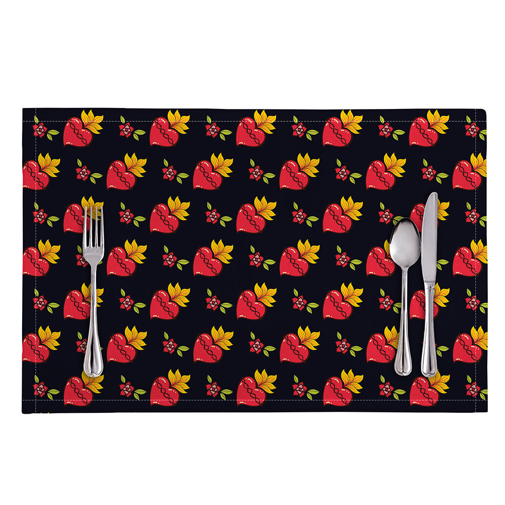 Sacred Heart Pattern Print Placemat