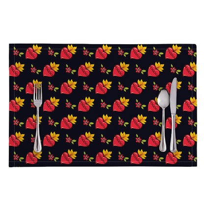 Sacred Heart Pattern Print Placemat