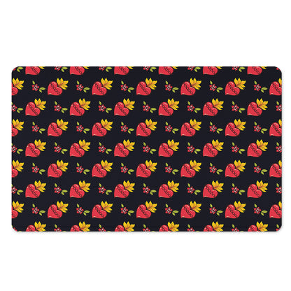 Sacred Heart Pattern Print Polyester Doormat
