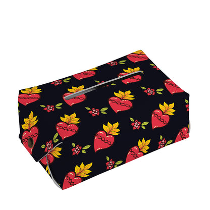 Sacred Heart Pattern Print Rectangle Tissue Box Cover