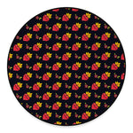 Sacred Heart Pattern Print Round Floor Mat