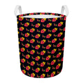 Sacred Heart Pattern Print Round Laundry Basket
