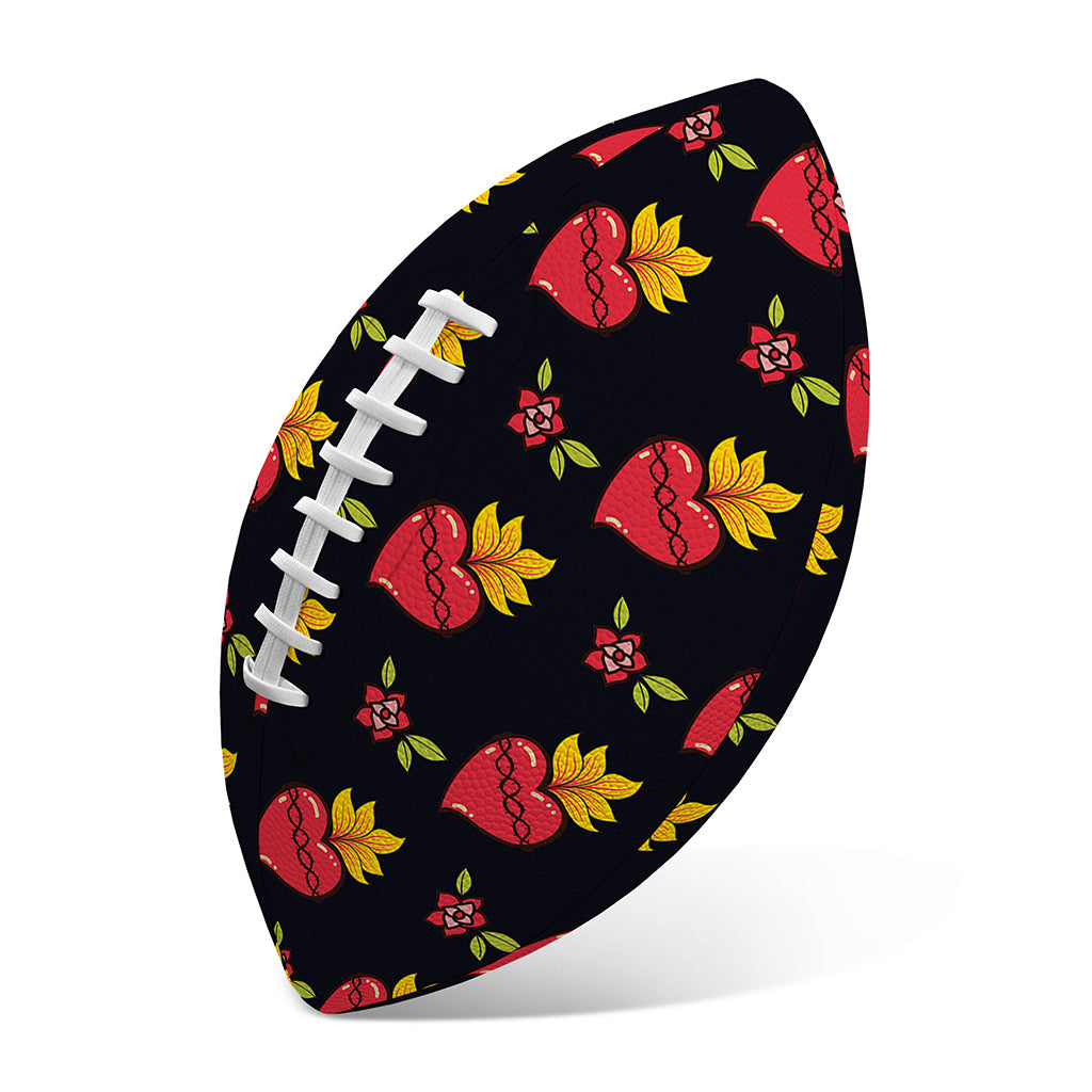 Sacred Heart Pattern Print Rugby Ball