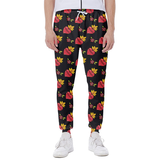 Sacred Heart Pattern Print Scuba Joggers