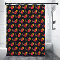 Sacred Heart Pattern Print Shower Curtain