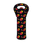 Sacred Heart Pattern Print Single Neoprene Wine Tote