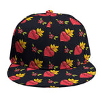 Sacred Heart Pattern Print Snapback Cap
