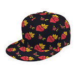 Sacred Heart Pattern Print Snapback Cap