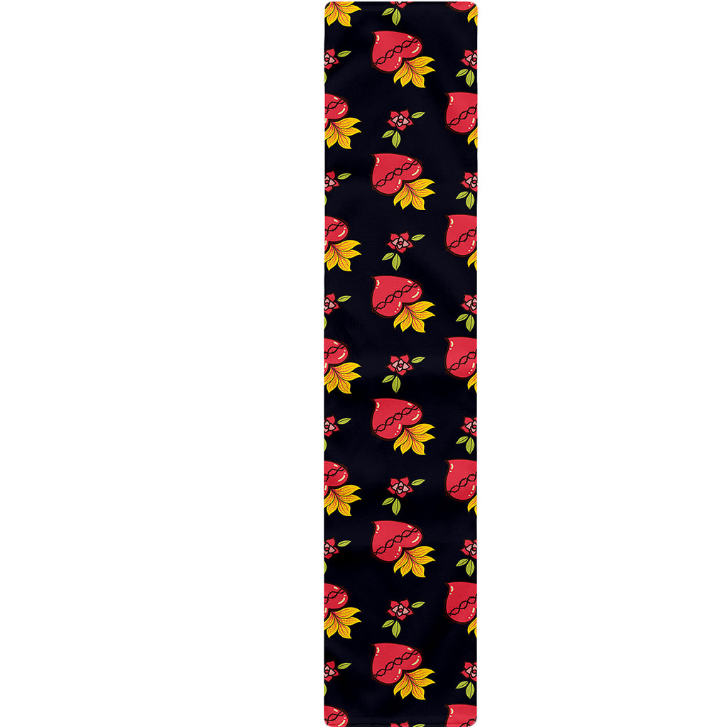Sacred Heart Pattern Print Table Runner