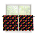 Sacred Heart Pattern Print Tier Curtains