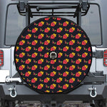 Sacred Heart Pattern Print Tire Cover With Camera Hole