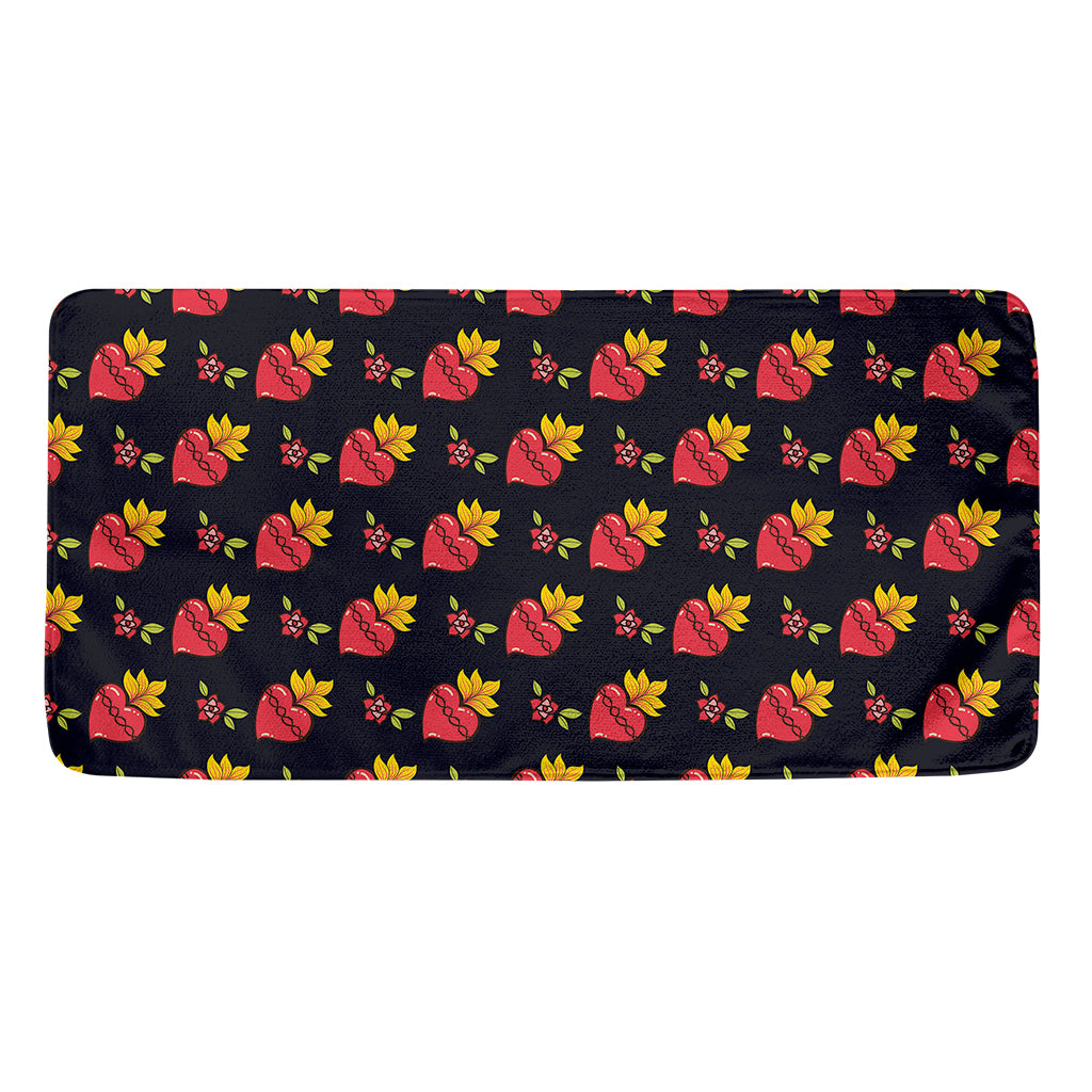 Sacred Heart Pattern Print Towel