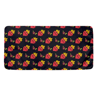 Sacred Heart Pattern Print Towel