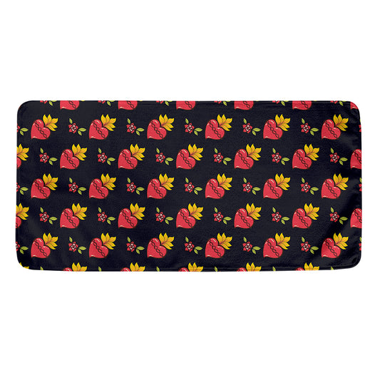 Sacred Heart Pattern Print Towel
