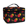 Sacred Heart Pattern Print Travel Makeup Bag