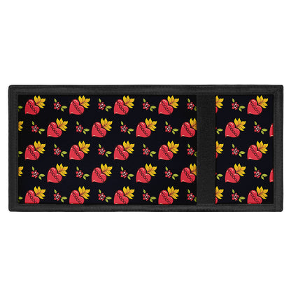 Sacred Heart Pattern Print Trifold Wallet