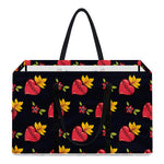 Sacred Heart Pattern Print Utility Tote Bag
