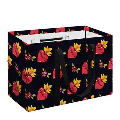 Sacred Heart Pattern Print Utility Tote Bag