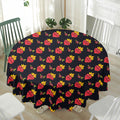 Sacred Heart Pattern Print Waterproof Round Tablecloth