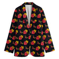 Sacred Heart Pattern Print Women's Cotton Blazer
