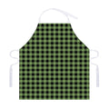 Sage Green Buffalo Check Pattern Print Adjustable Apron