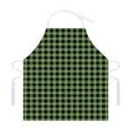 Sage Green Buffalo Check Pattern Print Adjustable Apron