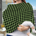 Sage Green Buffalo Check Pattern Print Baby Seat Cover