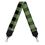 Sage Green Buffalo Check Pattern Print Bag Strap