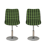 Sage Green Buffalo Check Pattern Print Bar Stool Covers