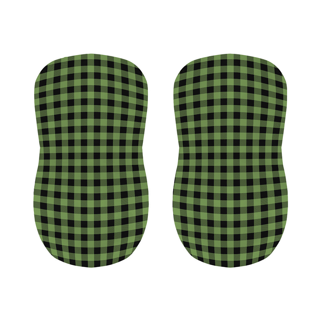 Sage Green Buffalo Check Pattern Print Bar Stool Covers